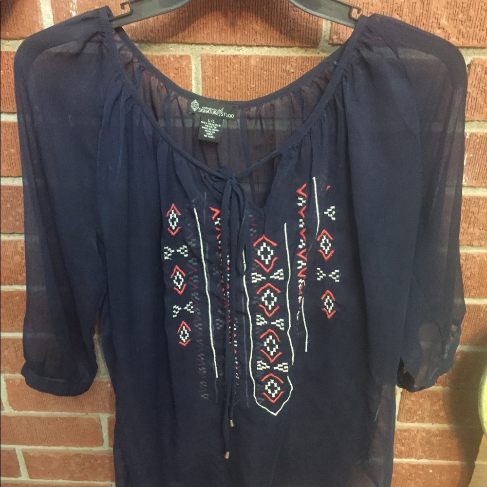 Embroidered top
